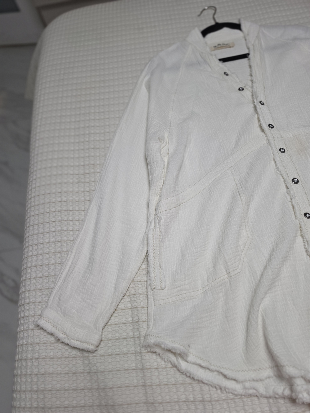 We The Free Ivory Textured Button-Down Tunic - Picture 5 of 11